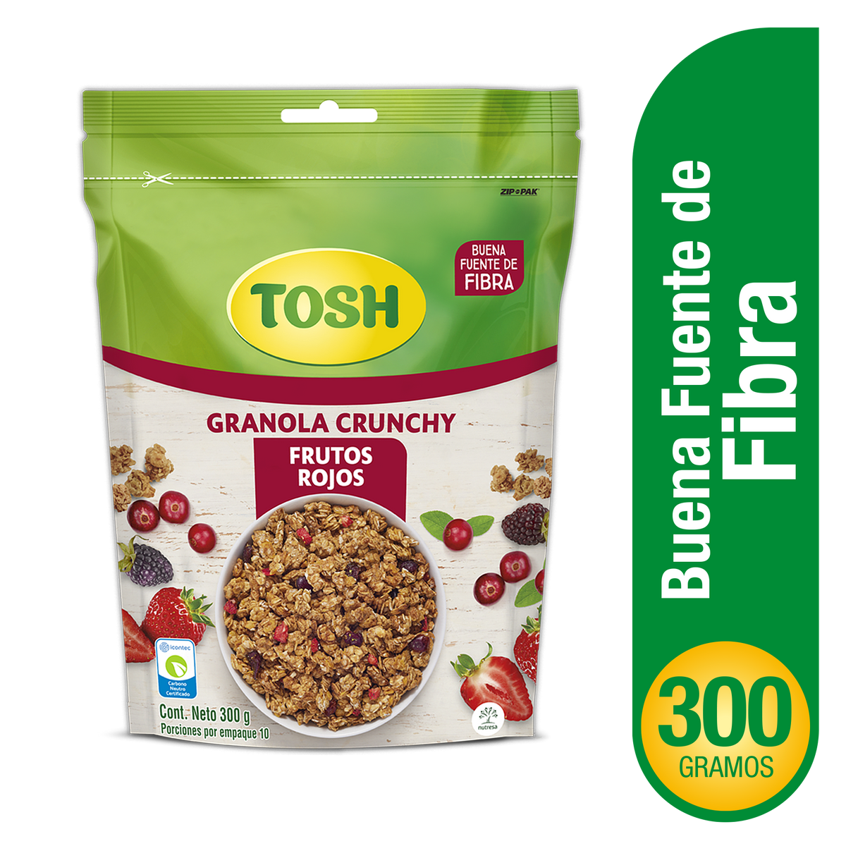 Tosh Cereal Frutos Rojos x Granel 300 g Novaventa