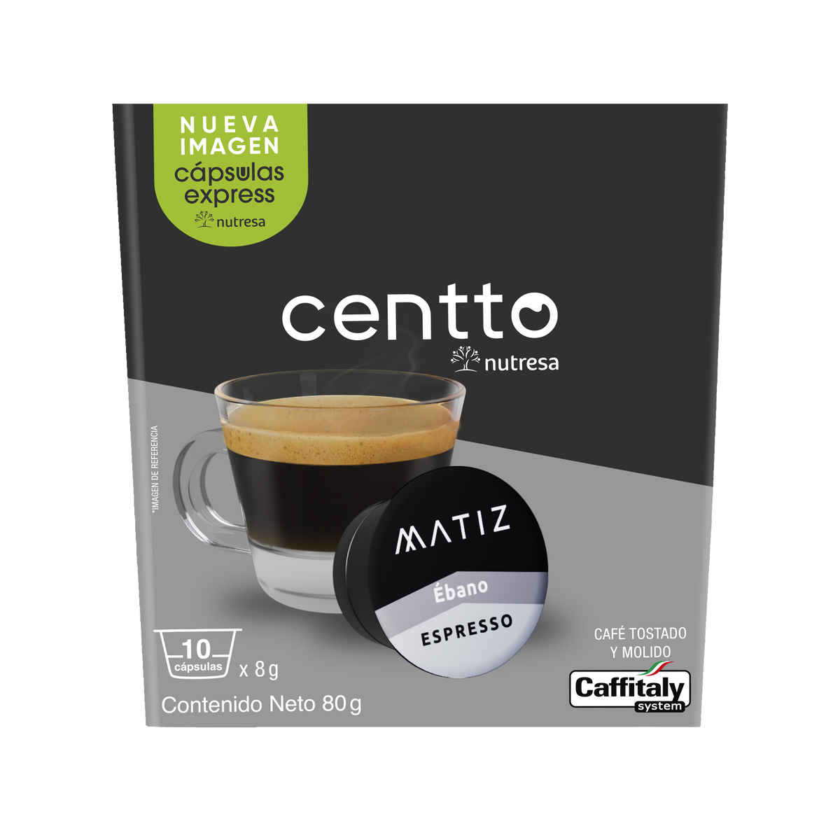 Centto Cafe Matiz Ebano 8 g 10 Capsulas