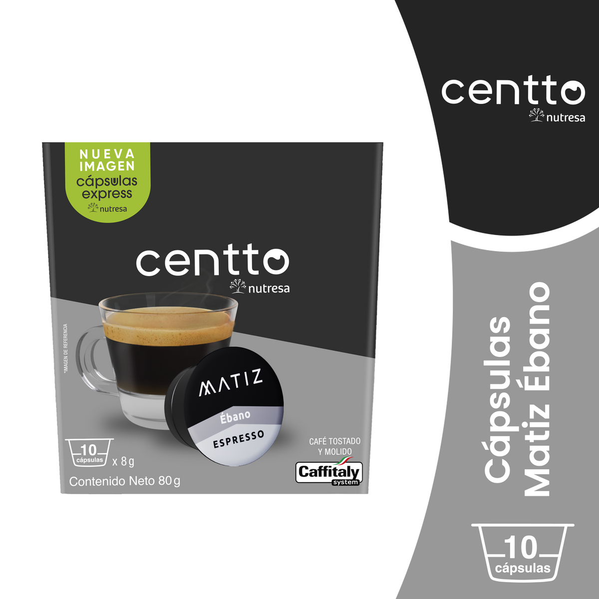 Centto Cafe Matiz Ebano 8 g 10 Capsulas