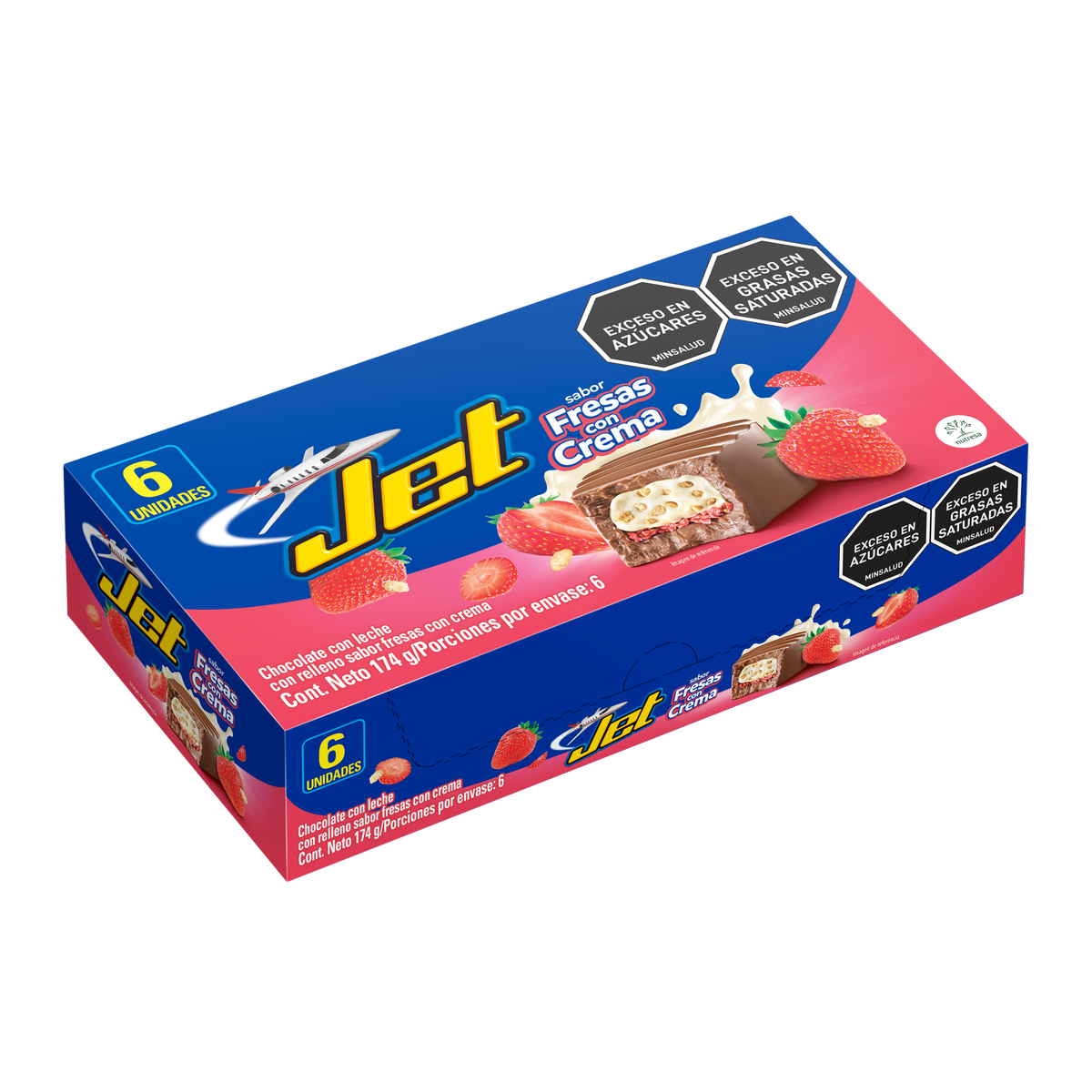 Jet Golosina Fresas Crema Plegadiza x29g