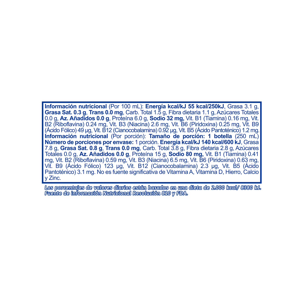 Bénet Proteína Lista VainillaBanano Envase x 250ml