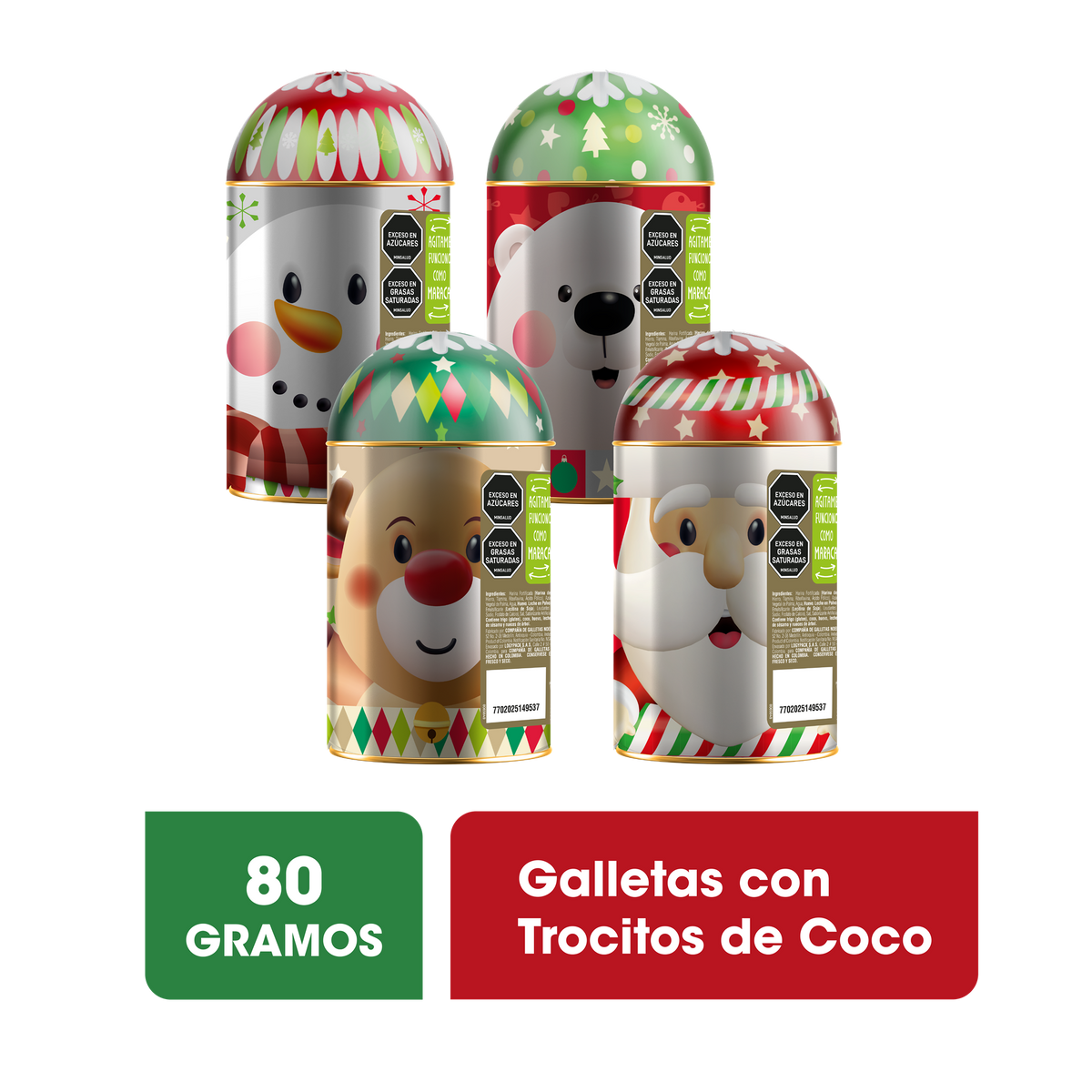 Navidad Galleta Maraca Cofre x 80 g