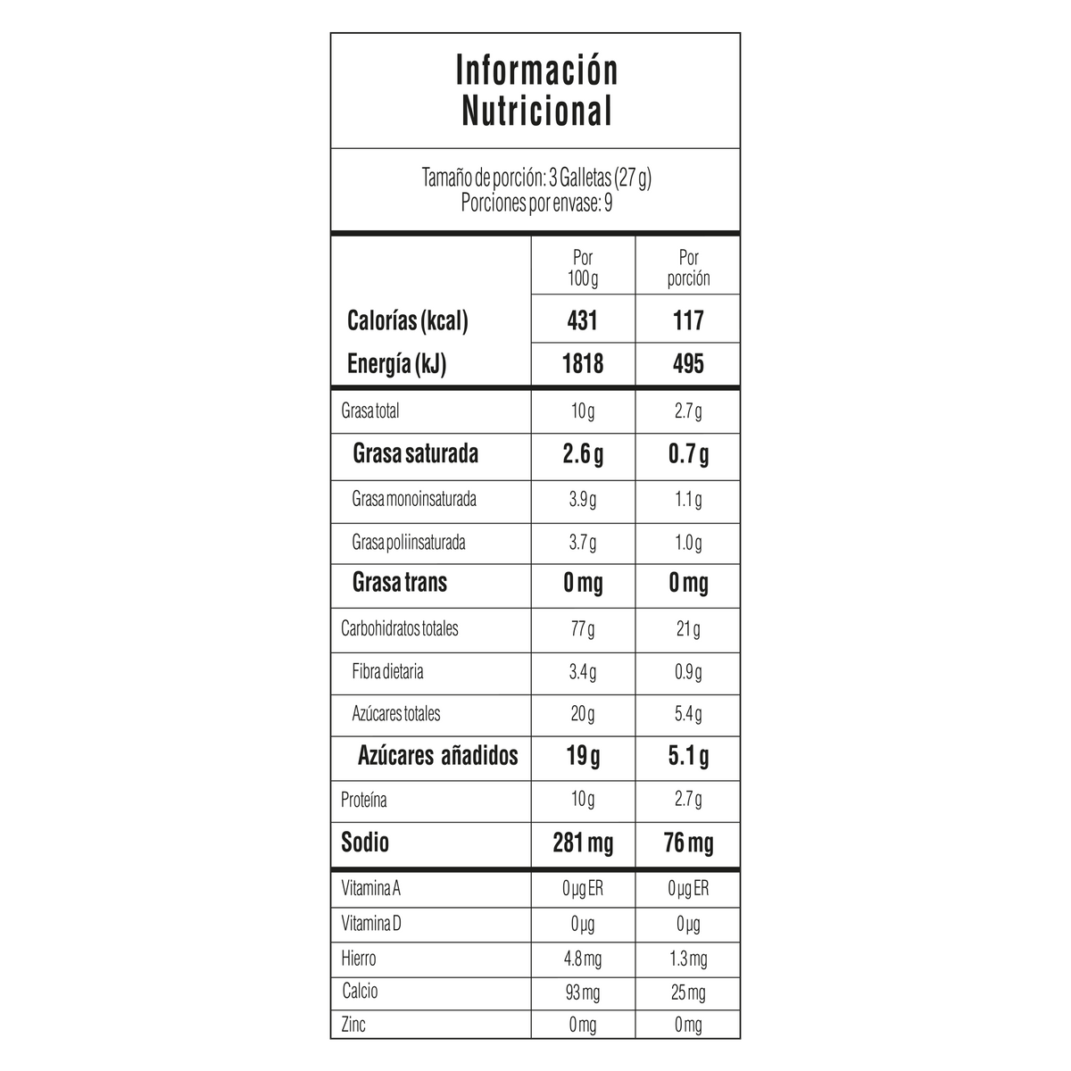 Tosh Galleta Miel Fit Bolsa 9 x 3 x 243 g