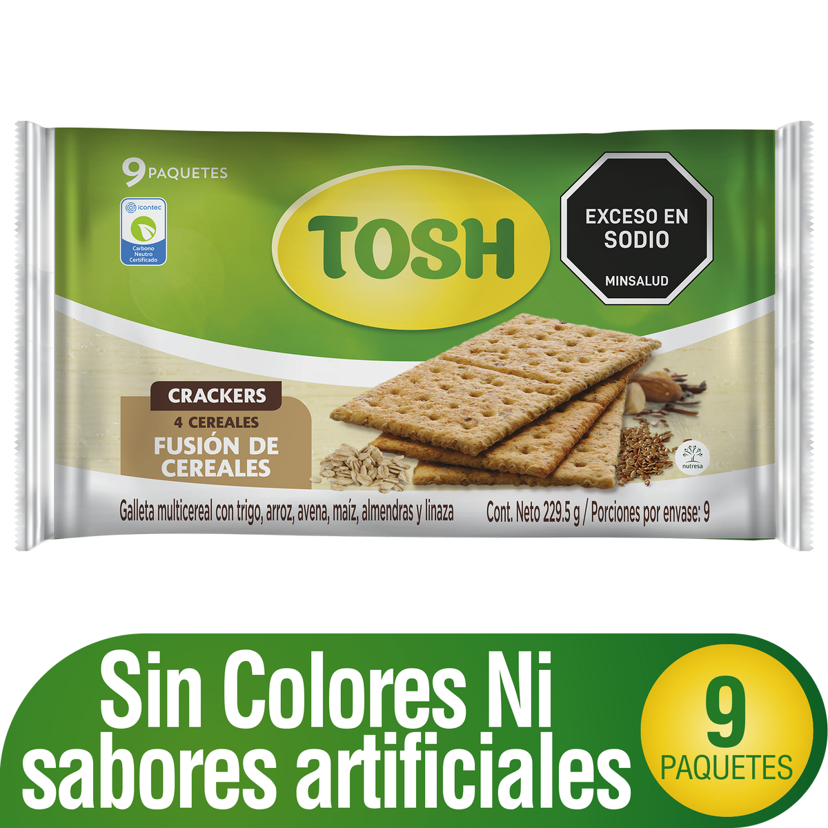 Tosh Galleta Fusion De Cereal Fit Bolsa 9 x 3