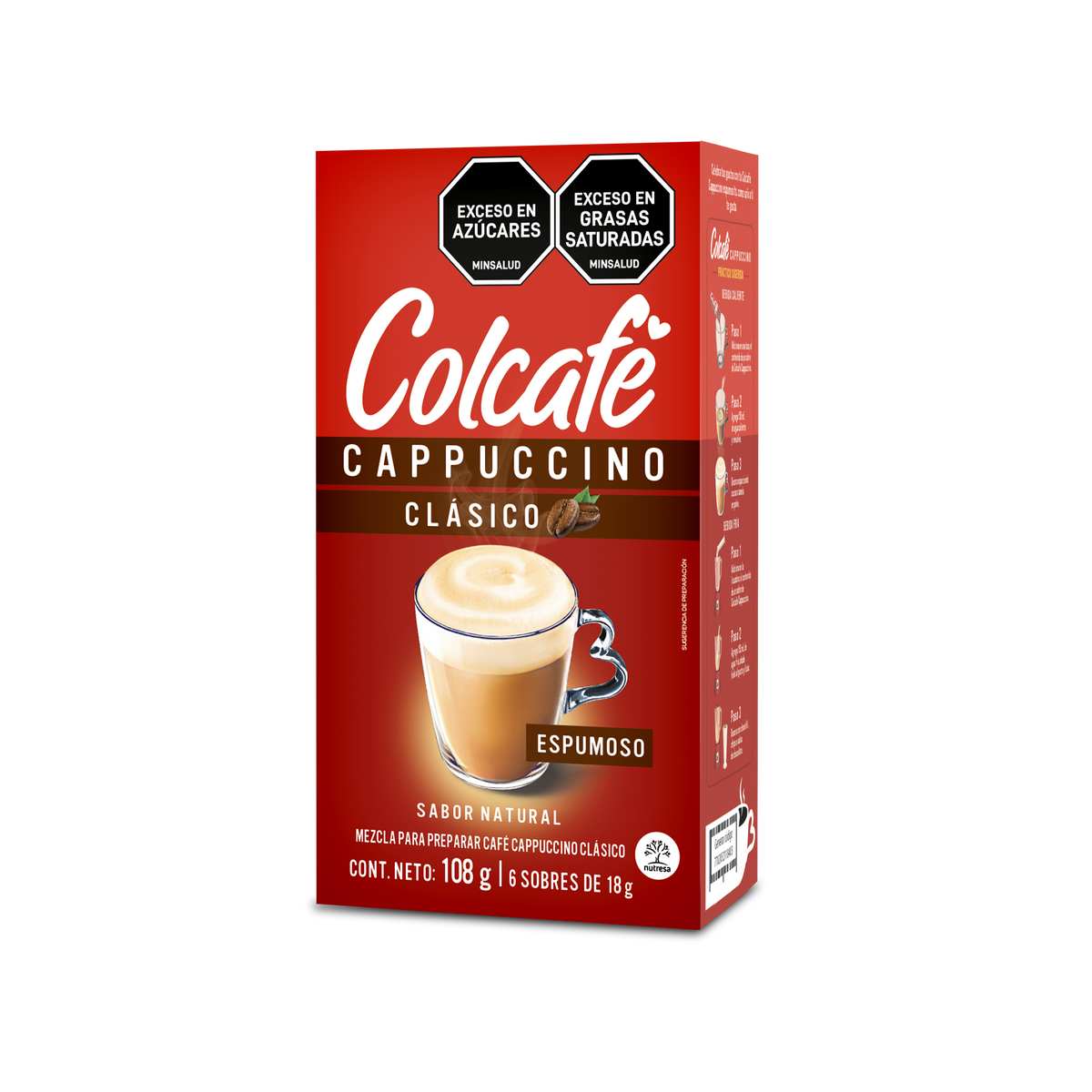 Colcafe Cappuccino Clasico Natural 6 Sobres x 18 g