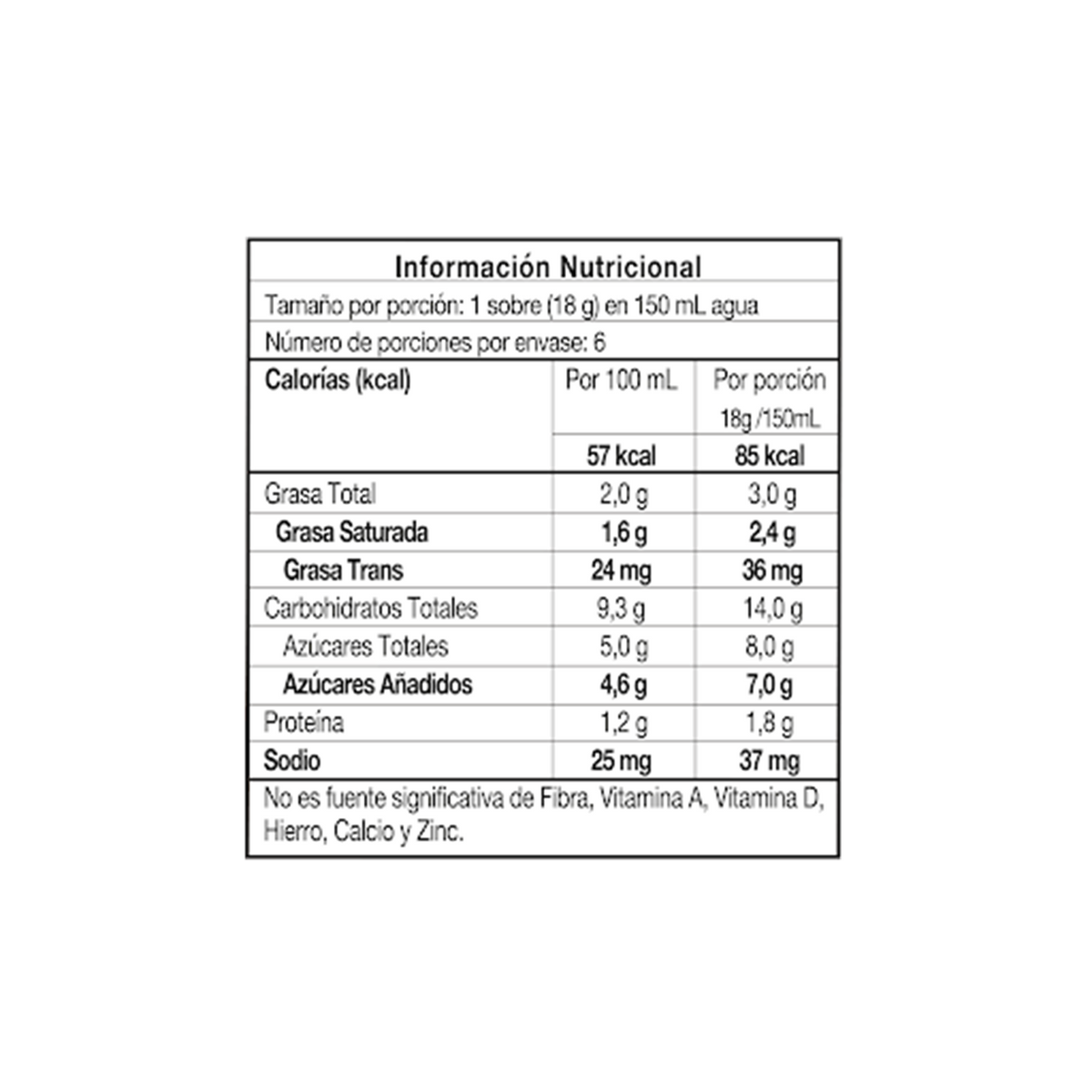 Colcafe Cappuccino Vainilla Natural 6 Sobres 18 g