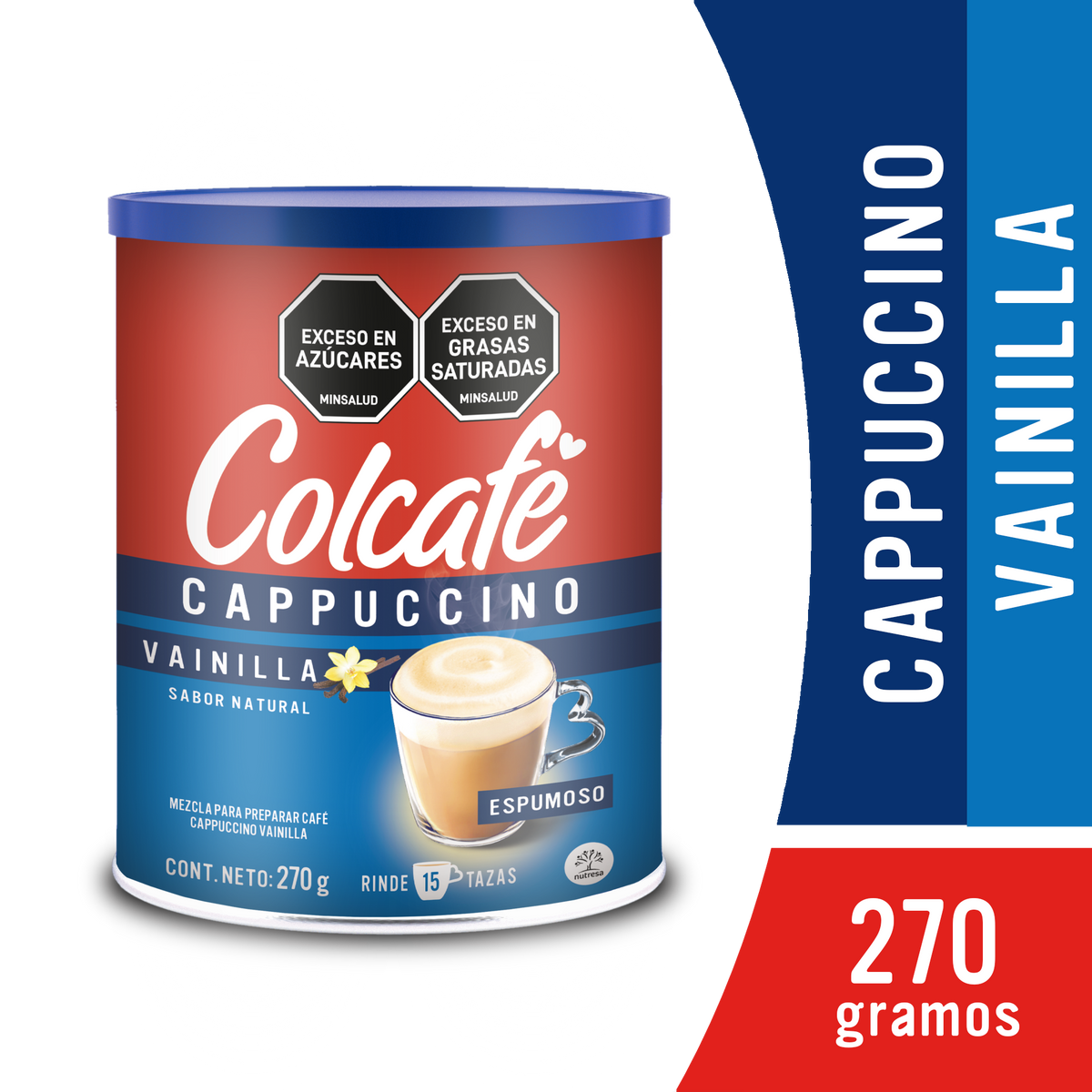 Colcafe Cappuccino Vainilla Natural 12 Latas x 270 g