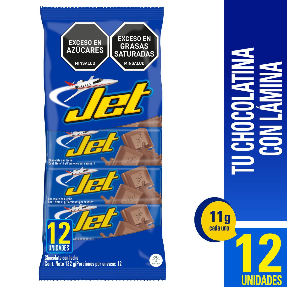 Jet Golosina Leche Bandeja x11g