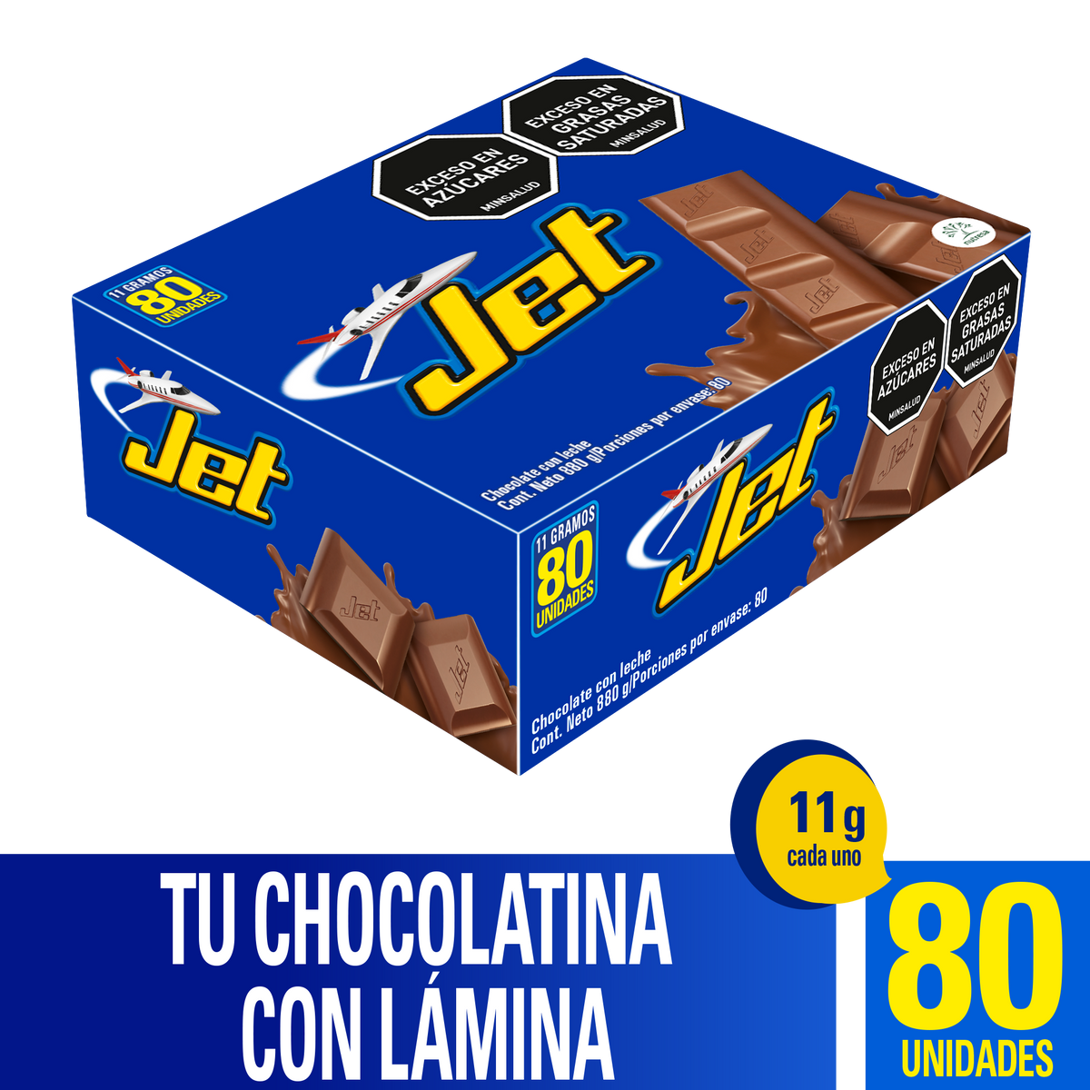 Jet Golosina Leche Plegadiza x 11g