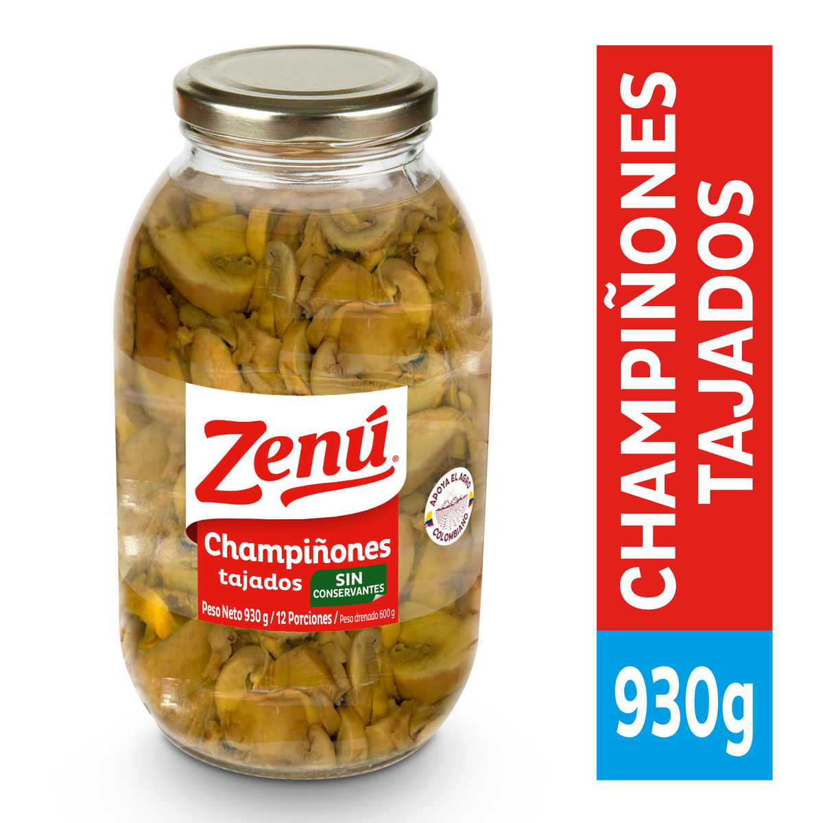 Zenú Champiñones Tajado x 930 g