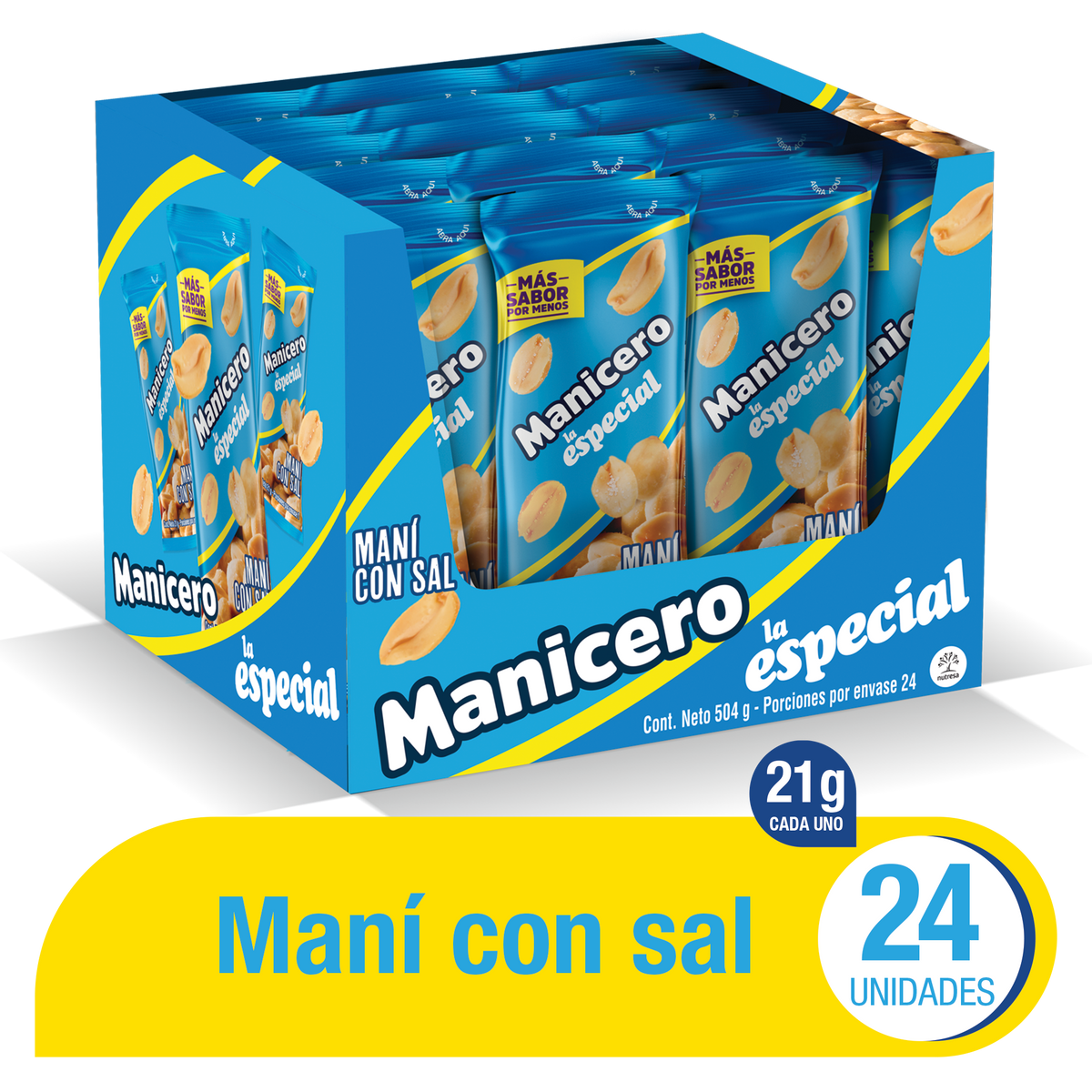 La Especial Manicero Sal x Plegadiza x 24 Un x 21 g