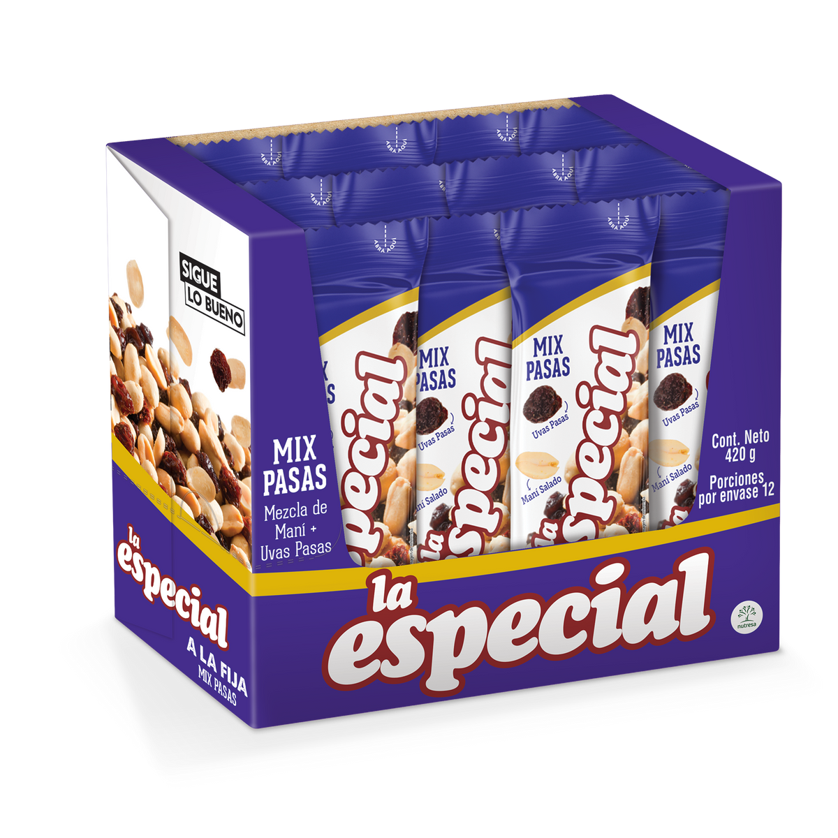 La Especial Pasabocas Pasas x Plegadiza x 12 Un x 35 g