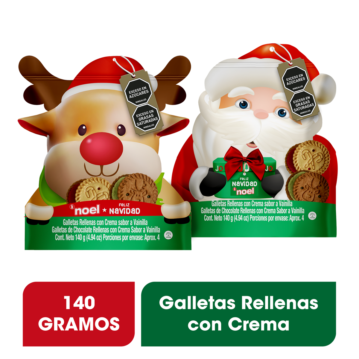 Noel Galleta Navidad Figuras Bolsa x 140 gramos