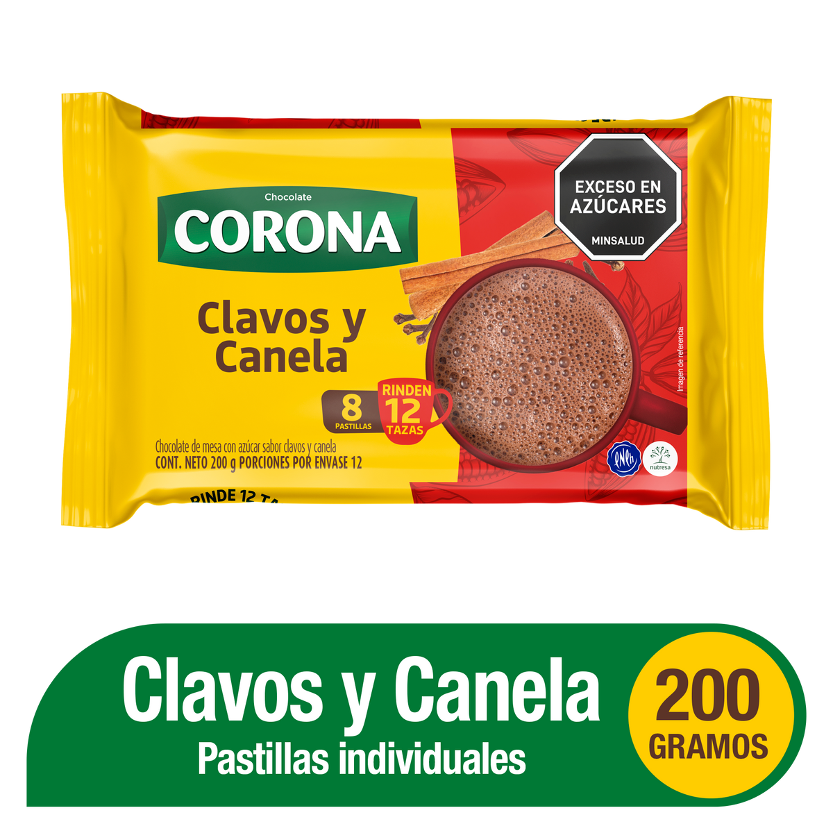 Corona Chocolate Clavos y Canela x 200g