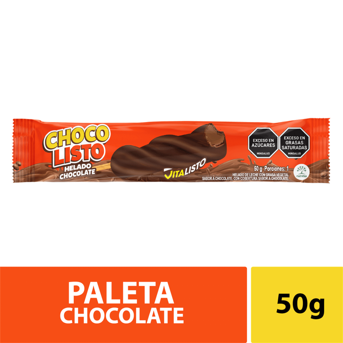 Chocolisto Paleta Chocolate Caja x30un x50g
