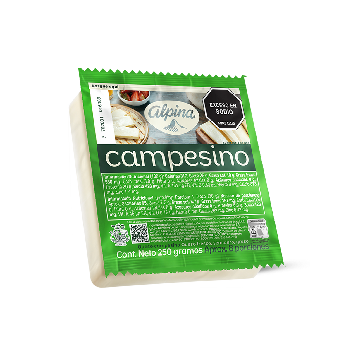 Alpina Queso Campesino x 250 g
