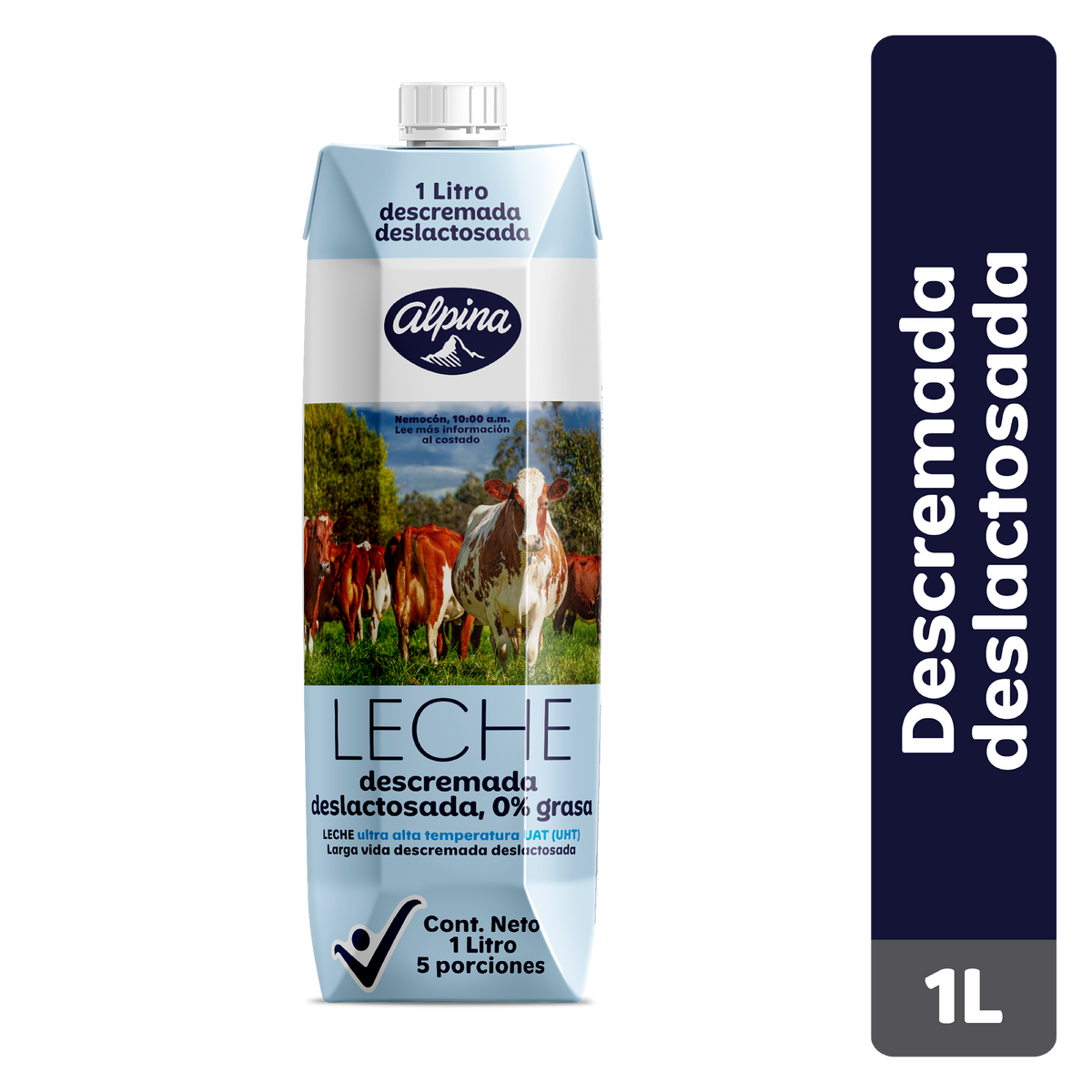 Alpina Leche Uht Deslactosada Descremada Tetrapack