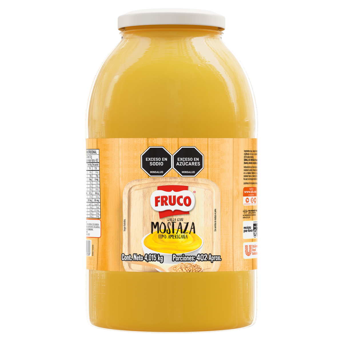 Fruco Salsa Mostaza Galon 4. 015 kg