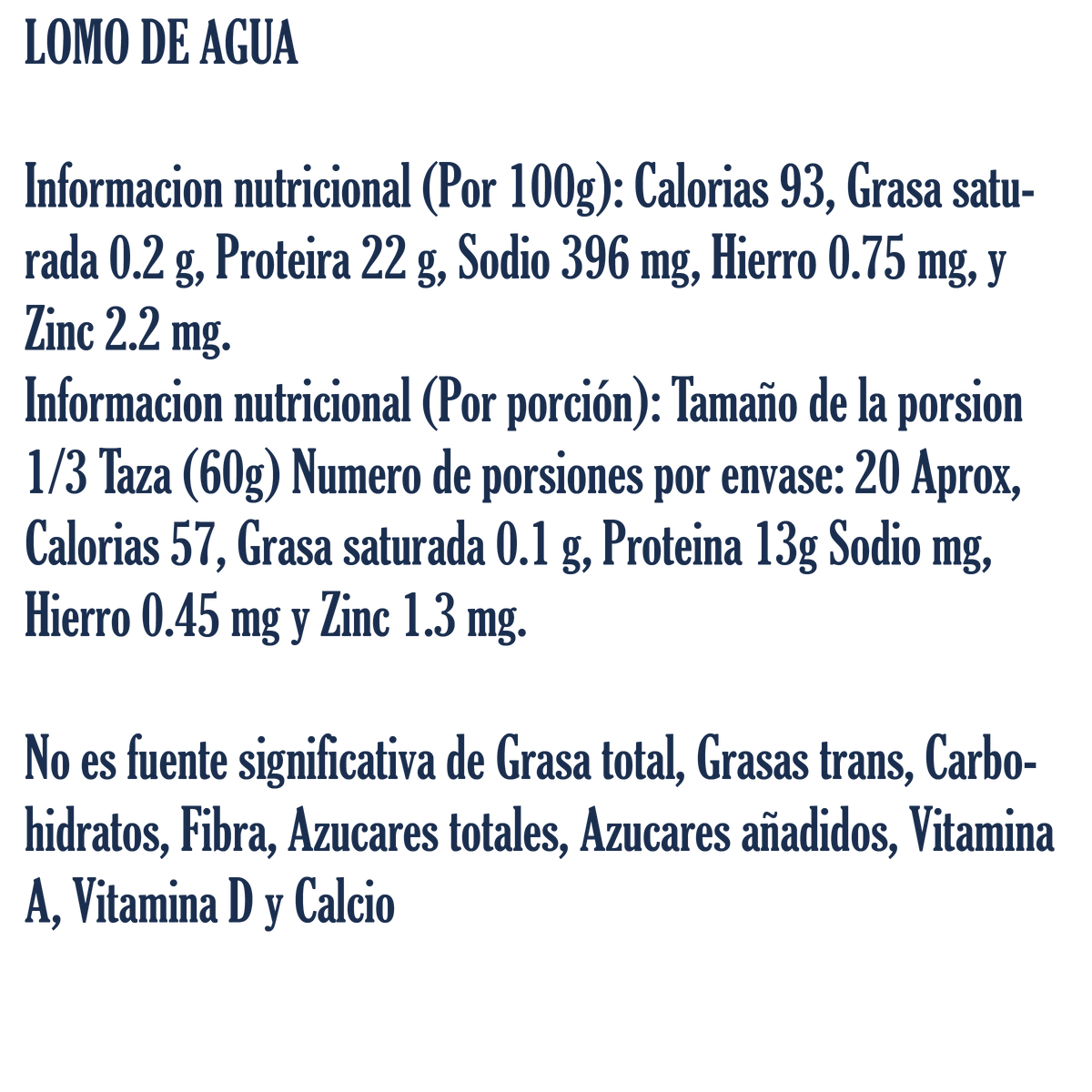 Alamar Lomo En Agua 1800 g