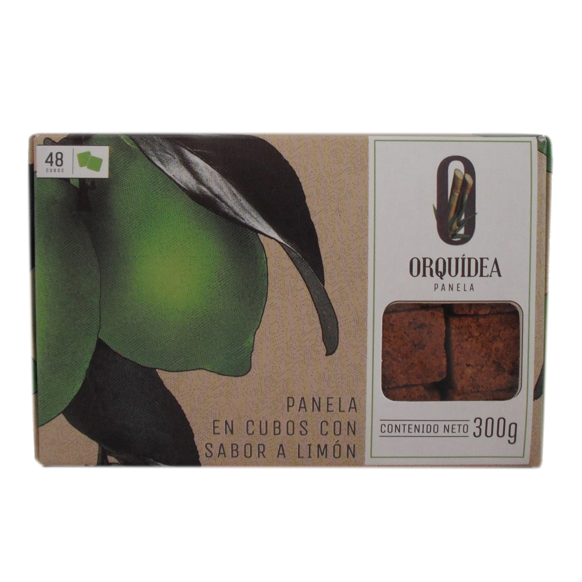 Orquídea Panela Cubos Limón x 48 un