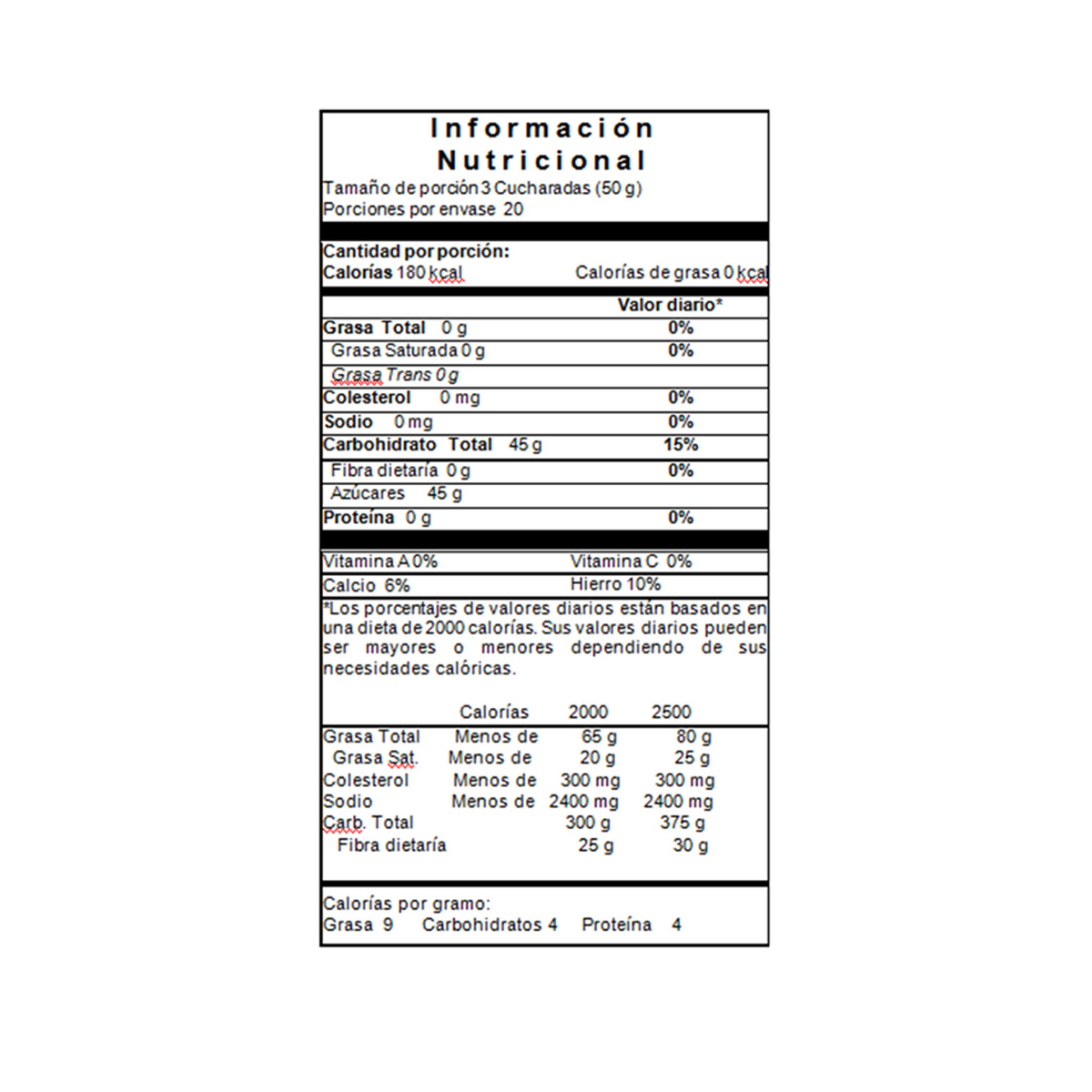 Orquídea panela pulverizada bolsa x 1000 gramos