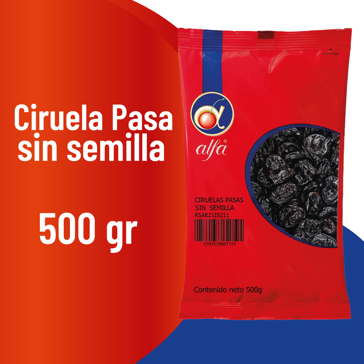 Ciruela Pasa Sin Semilla x 500 g
