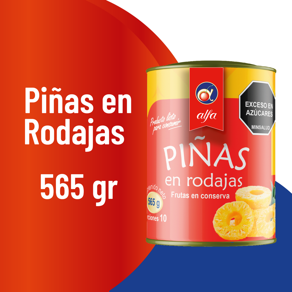 Alfa Piñas En Rodajas x 565 g