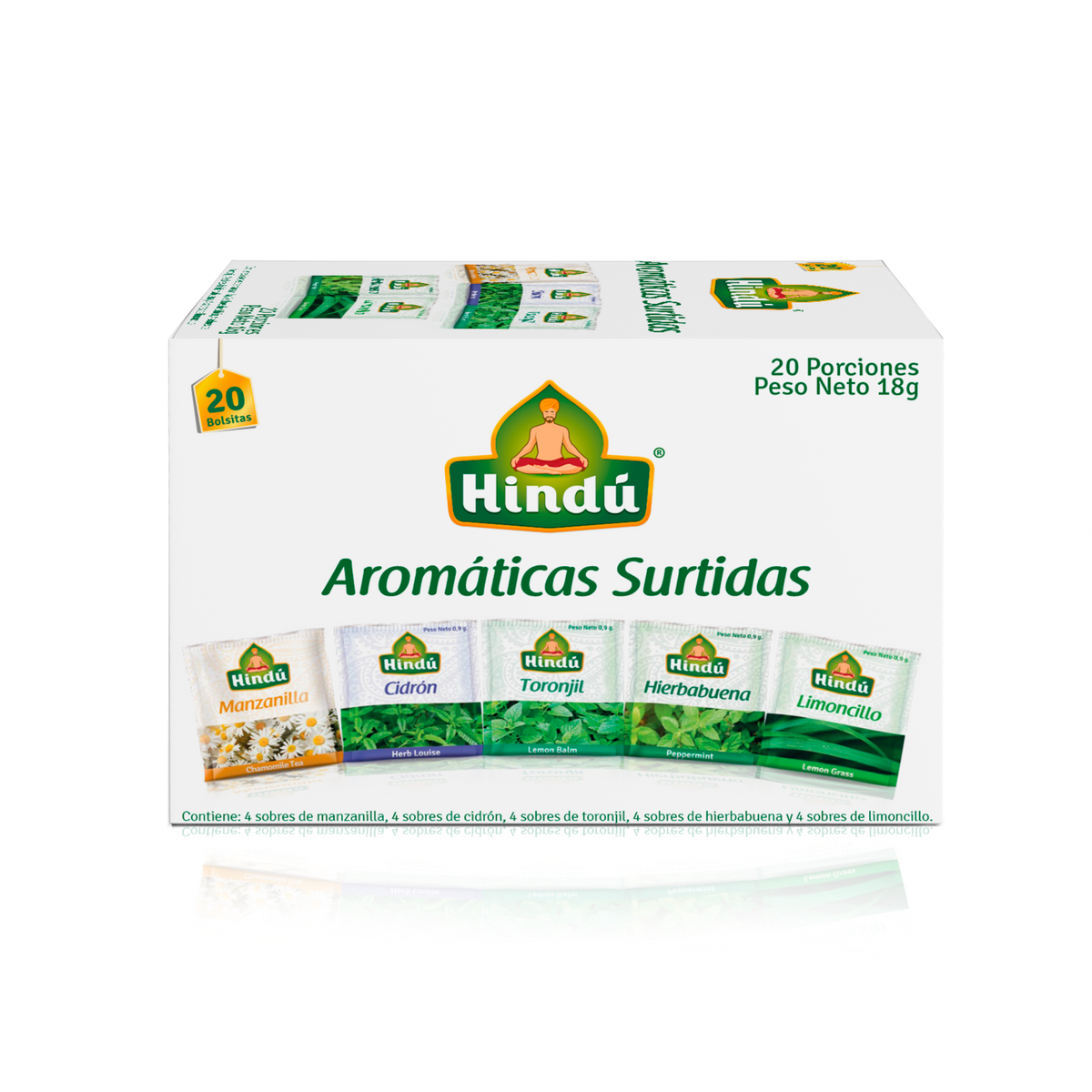 Hindu Aromatica Hindu Surtida 18Gr 20 Sobres