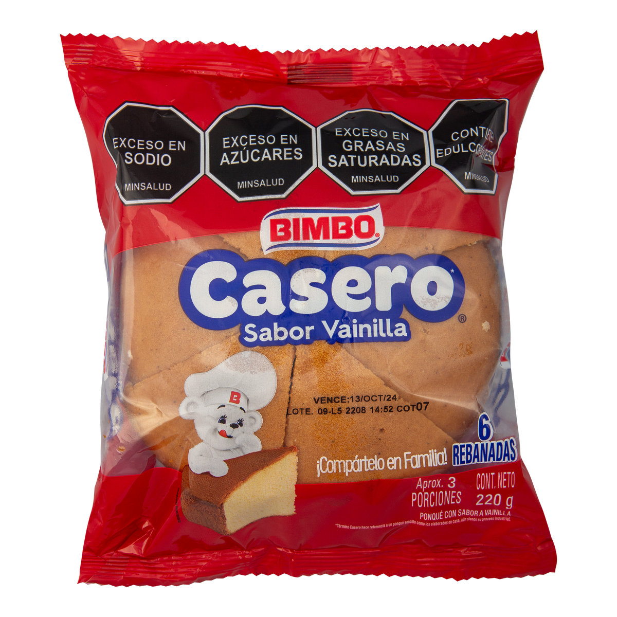 Bimbo Ponque Casero Redondo x 220 g