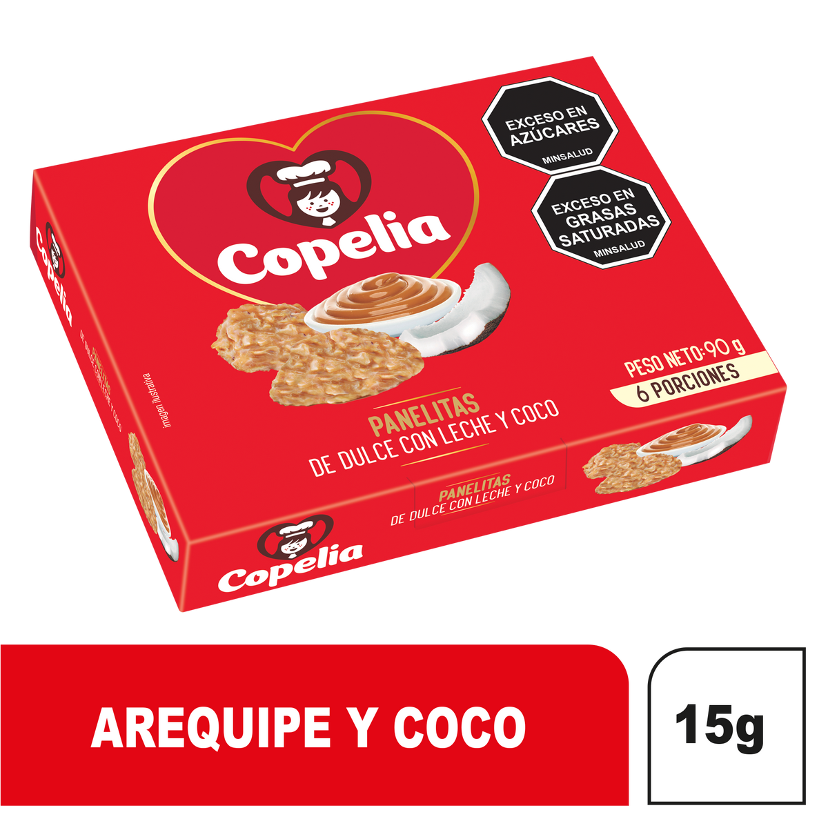 Copelia Panelita Dulce Con Leche Y Coco Pleg x 6 Und x 15g