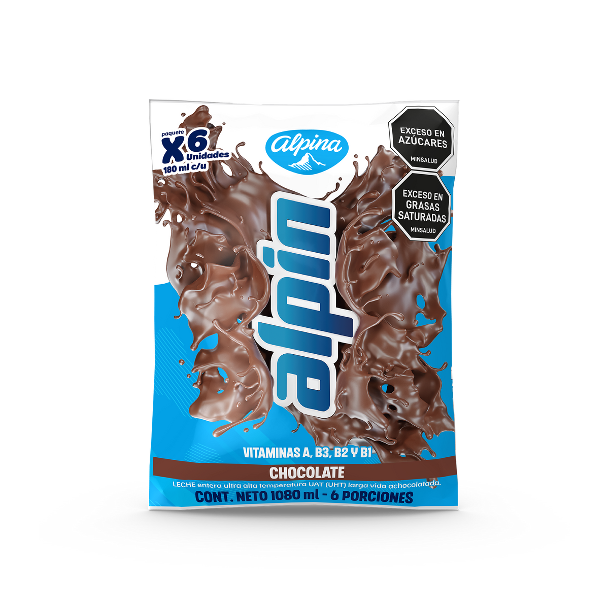 Alpina Multipack Alpin Chocolate Bolsa 180 ml x 6 un