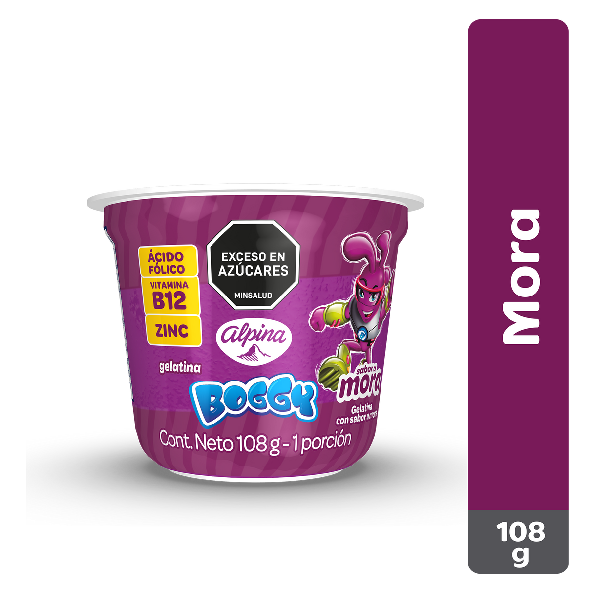 Boggy Gelatina Mora x 108 gramos