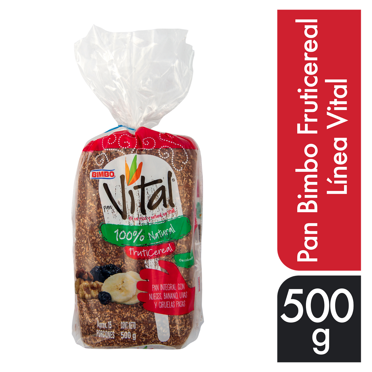 Bimbo Pan Fruticereal 500 g Línea Vital