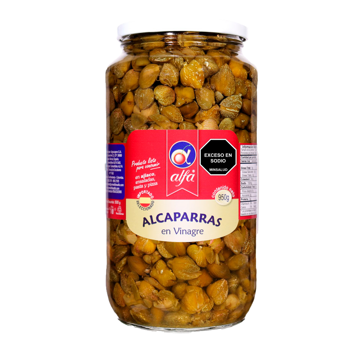 Alfa Alcaparras En Vinagre Alfa 950Gr