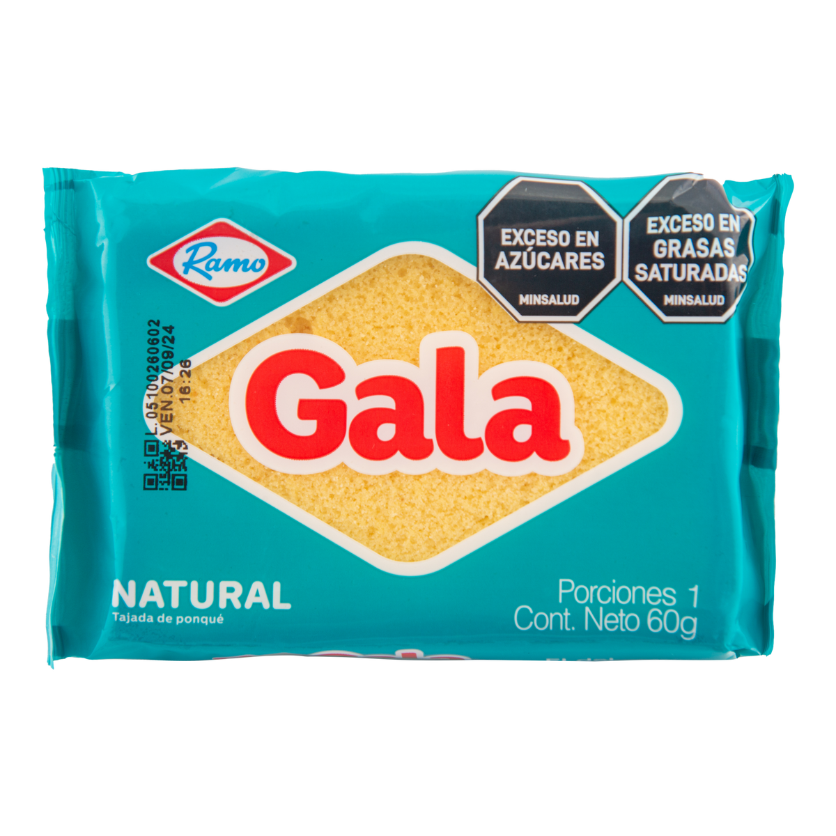 Ramo Ponque Gala Natural Tajada 60 g