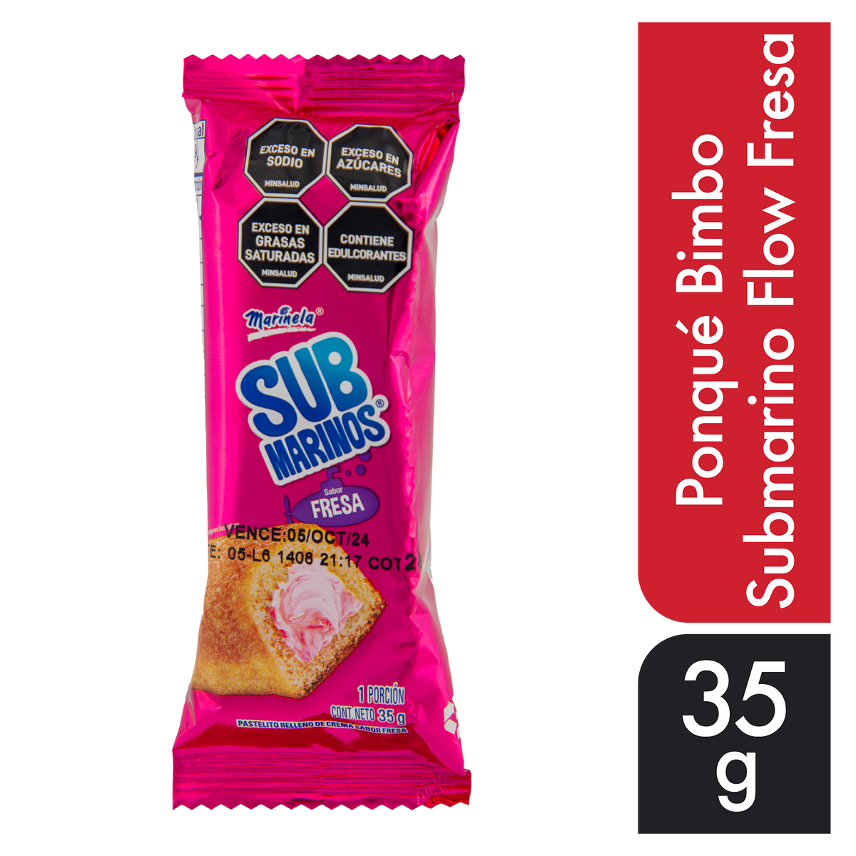 Bimbo Ponque Submarino Flow Fresa 35 g