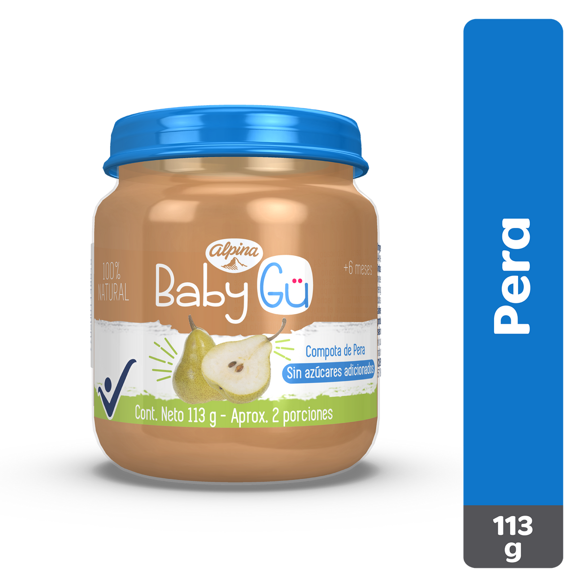 Alpina Compota BabyGu Sabor Manzana Mango Frasco 113gr