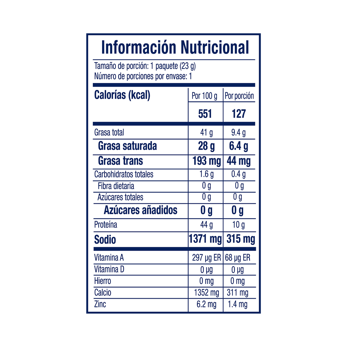 Alpina snack queso sopo descremado x 23 gramos