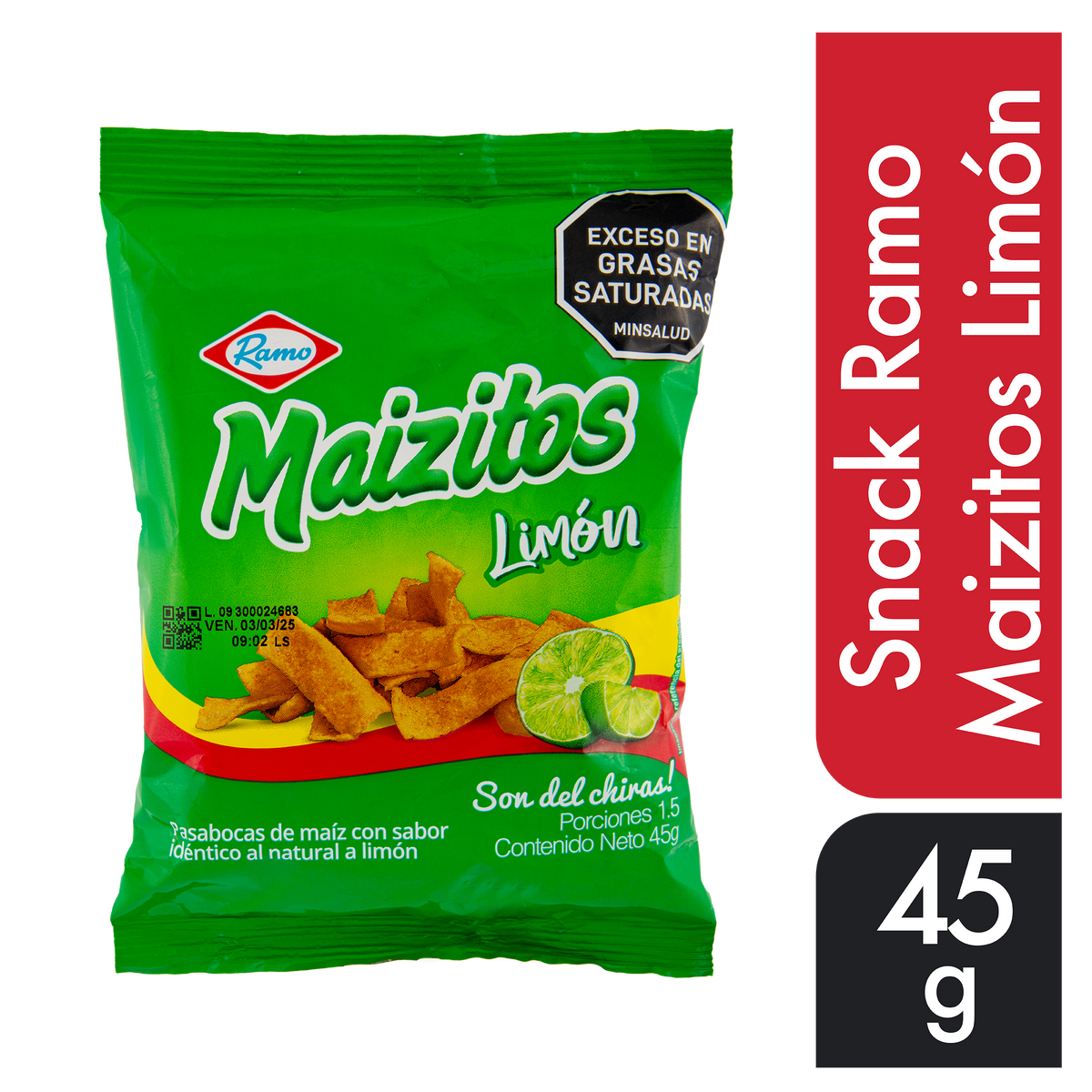 Ramo Snack Maizitos Limon x 45 g