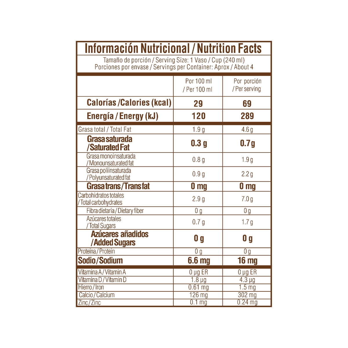 Tosh Bebida Coco Sin Azucar 1 litro Caja x 12