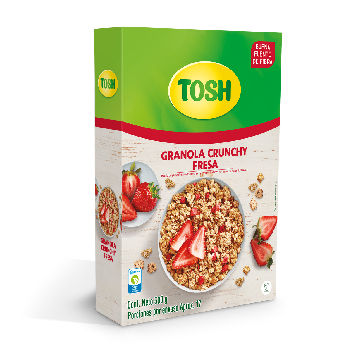 Tosh Cereal Fresa x 7 Cajas x 500 g Nueva Formula