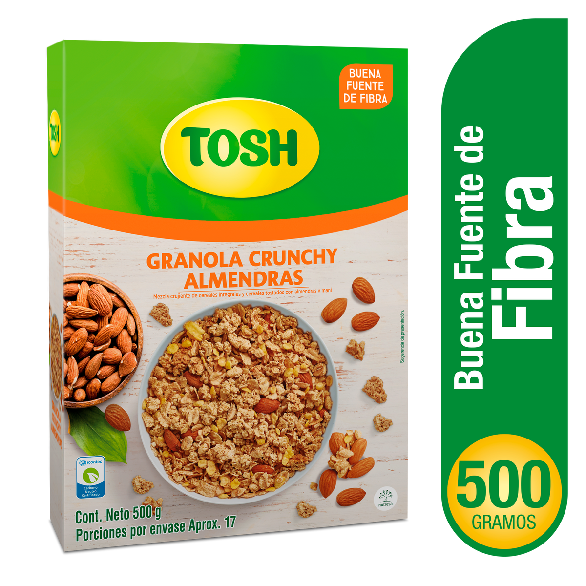 Tosh Cereal Almendra x 7 Cajas x 500 g Nueva Formula