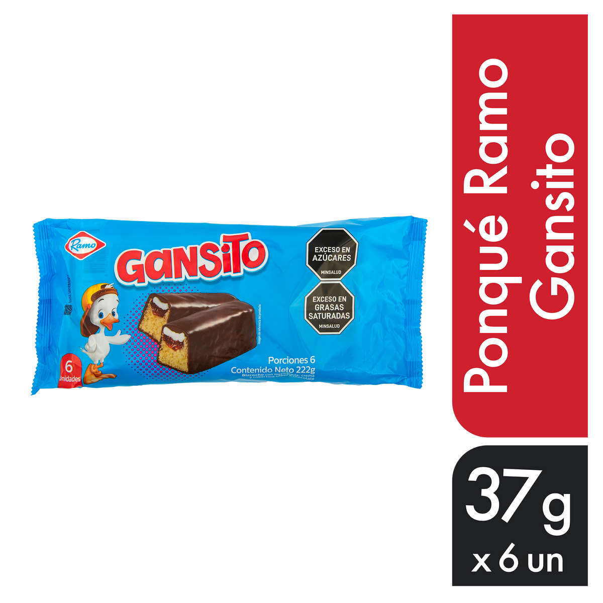 Ramo Ponque Gansito 37 g x 6 un