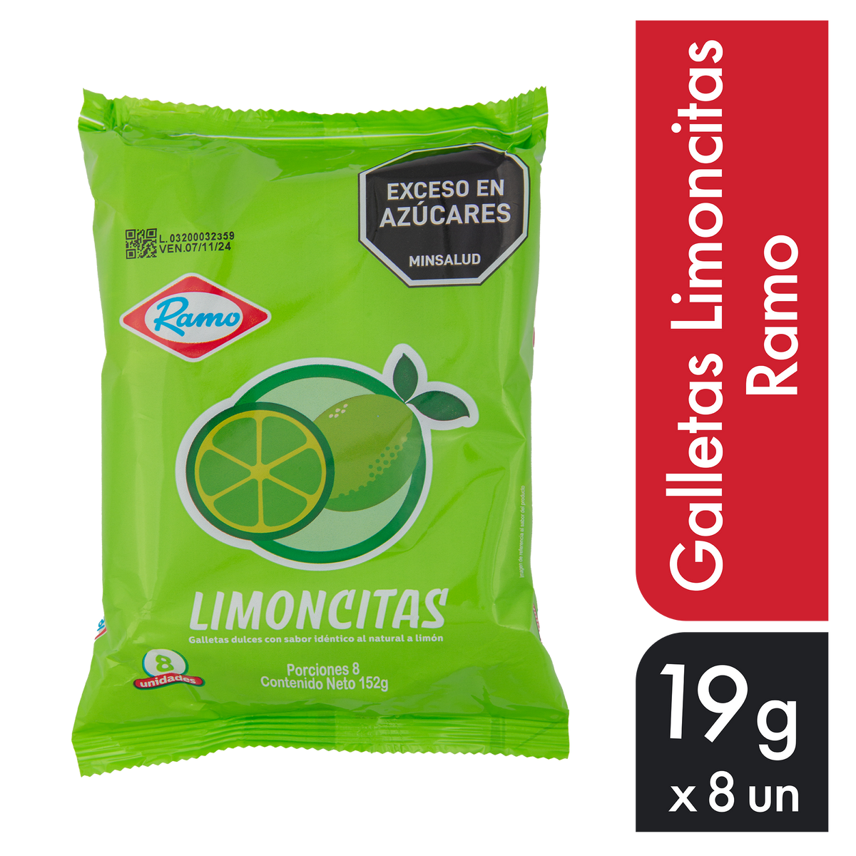 Limoncitas Galletas Ramo 19 g x 8 un