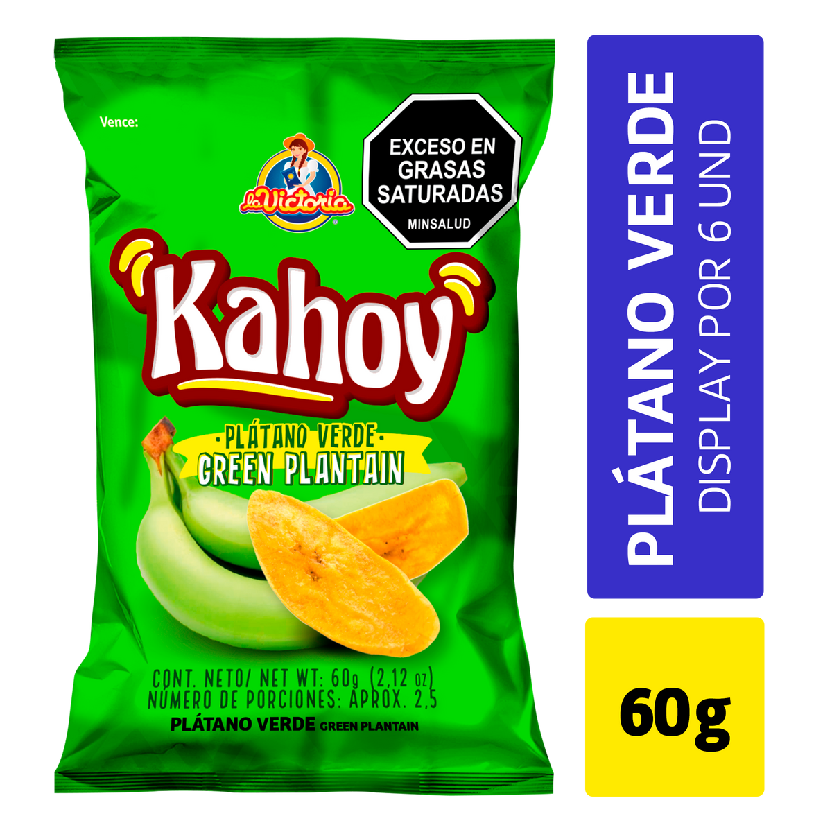 La Victoria Plátano Verde Natural 60gr x 6un