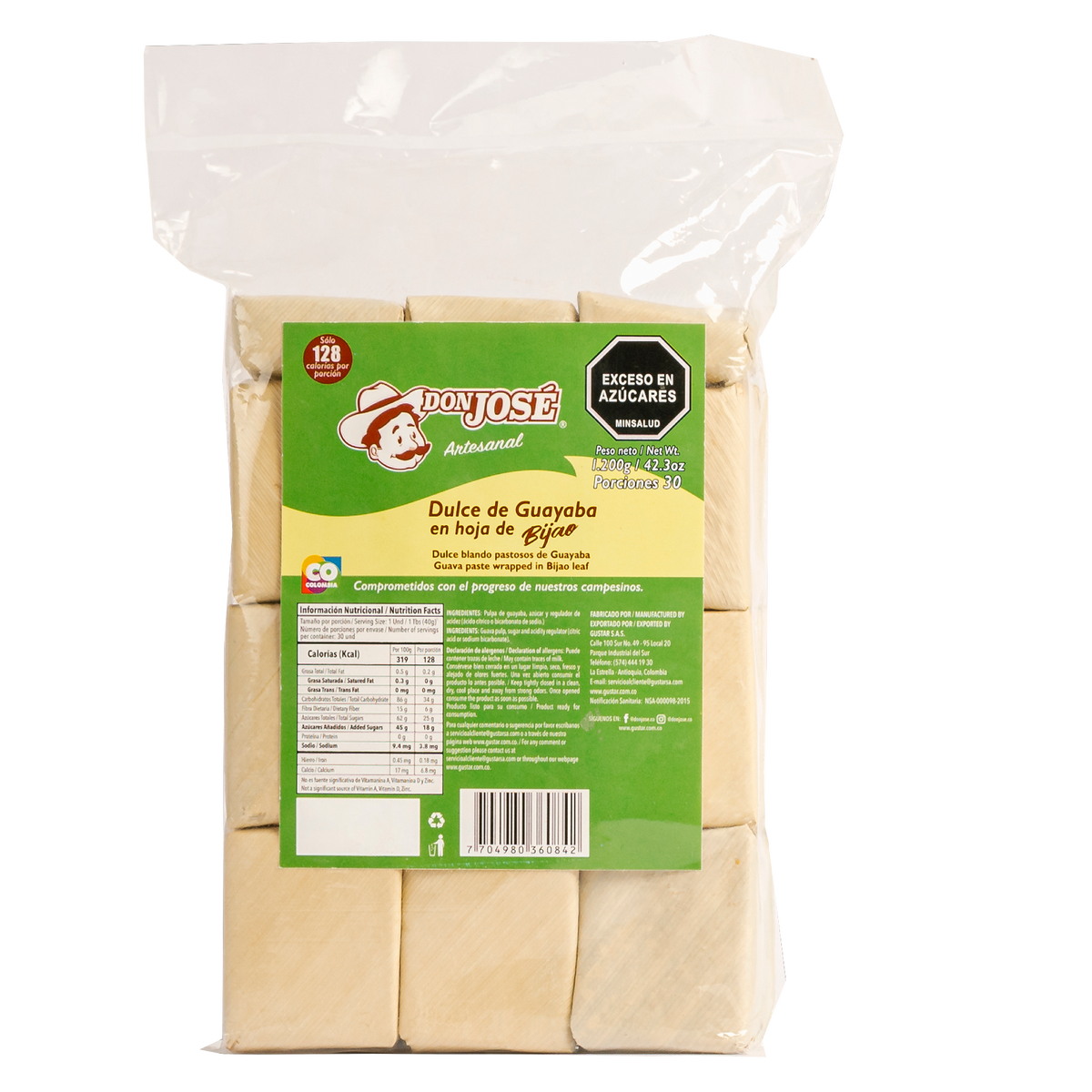 Don Jose Bocadillo Bijao 40 g x 30 un