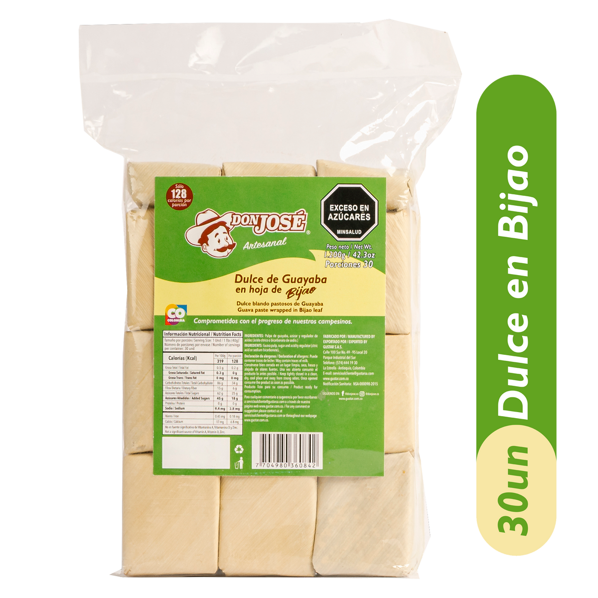 Don Jose Bocadillo Bijao 40 g x 30 un