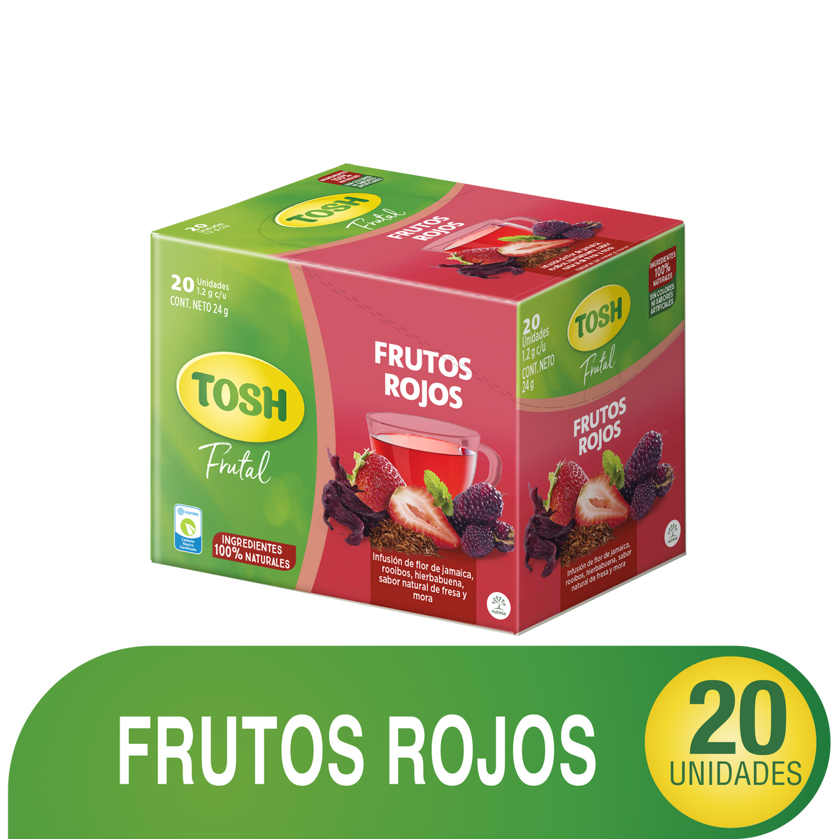 Tosh Infusión Frutos Rojos 20 Sobre 20 un x 24 g