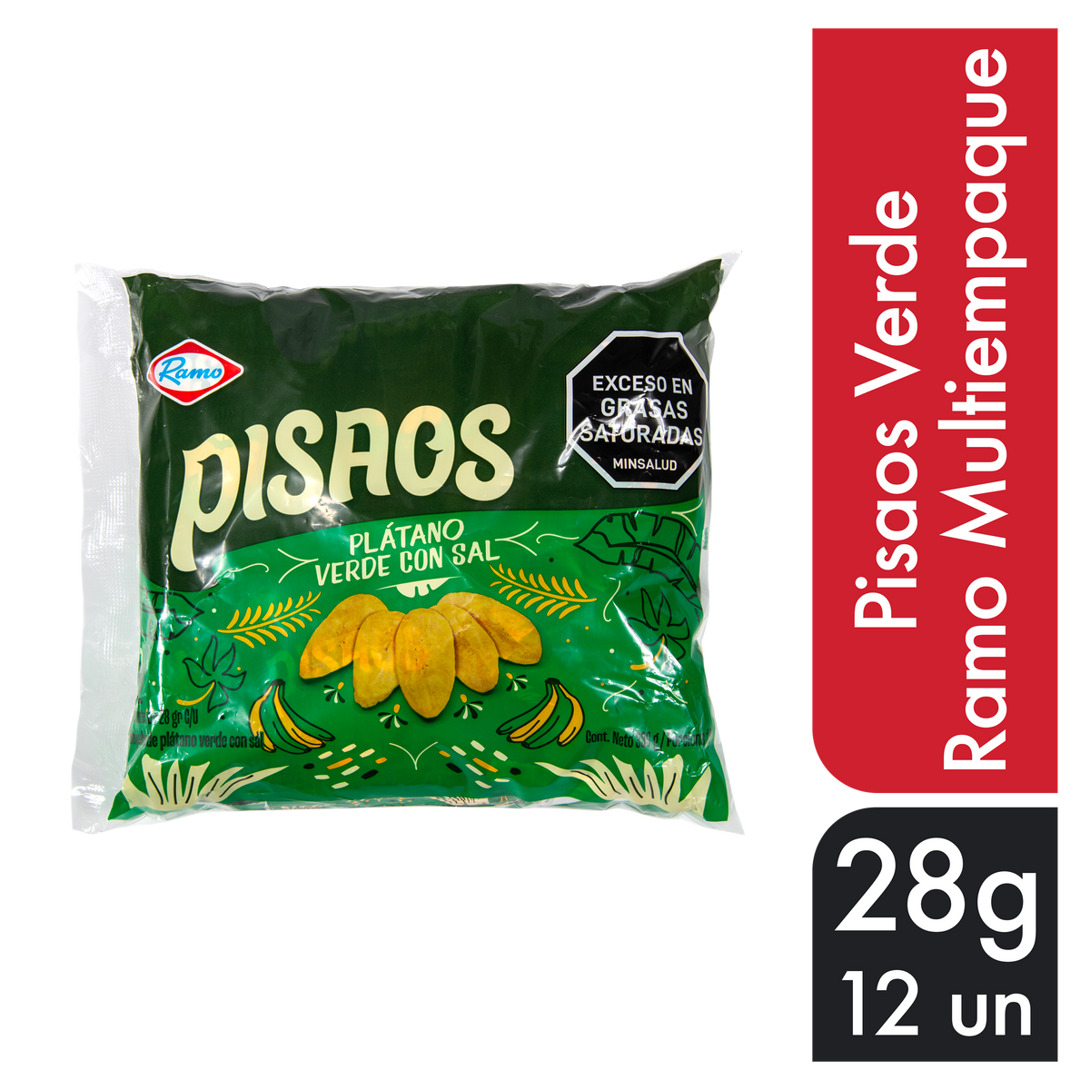 Ramo Pisaos Verde Multiempaque 28gr x 12un