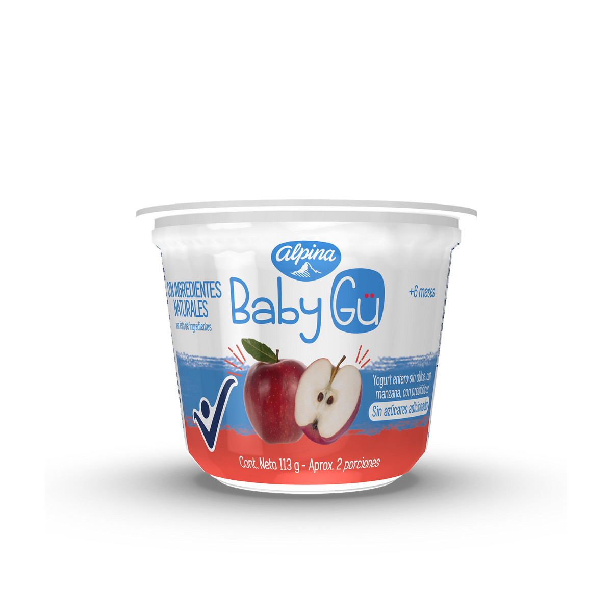 Alpina Yogurt Natural Manzana x 113 g